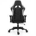 Gamingstuhl Schwarz/Grau aus PU-Kunstleder, 68 x 70 x 125–135 cm
