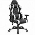 Gaming-Drehstuhl Schwarz/Weiss, 68 x 70 x 124–134 cm