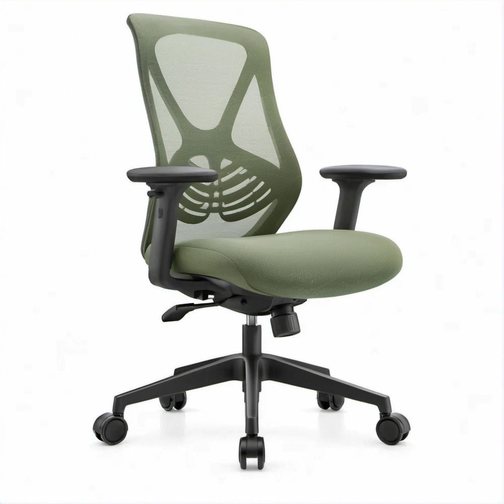Ergonomischer Bürostuhl Grün/Schwarz, 64 x 64 x 116–126 cm